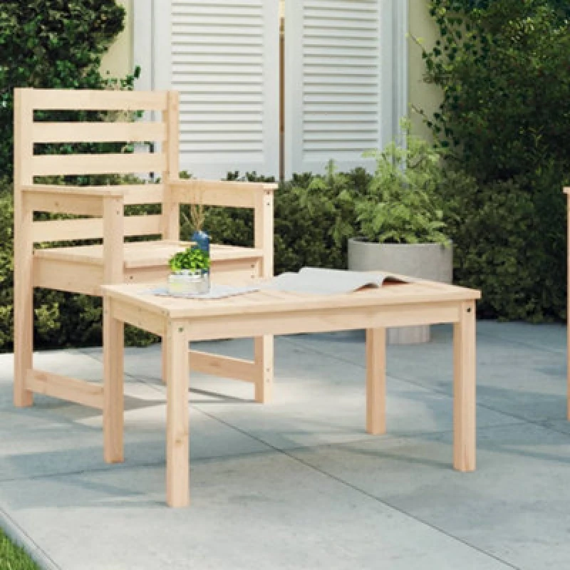 Image of JINLEFU Garden Table 82.5x50.5x45cm Solid Wood Pine vidaXL JRVDZX-824113_DE