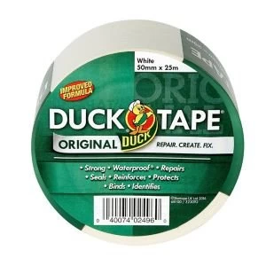Image of Duck White Cloth tape L25m W50mm
