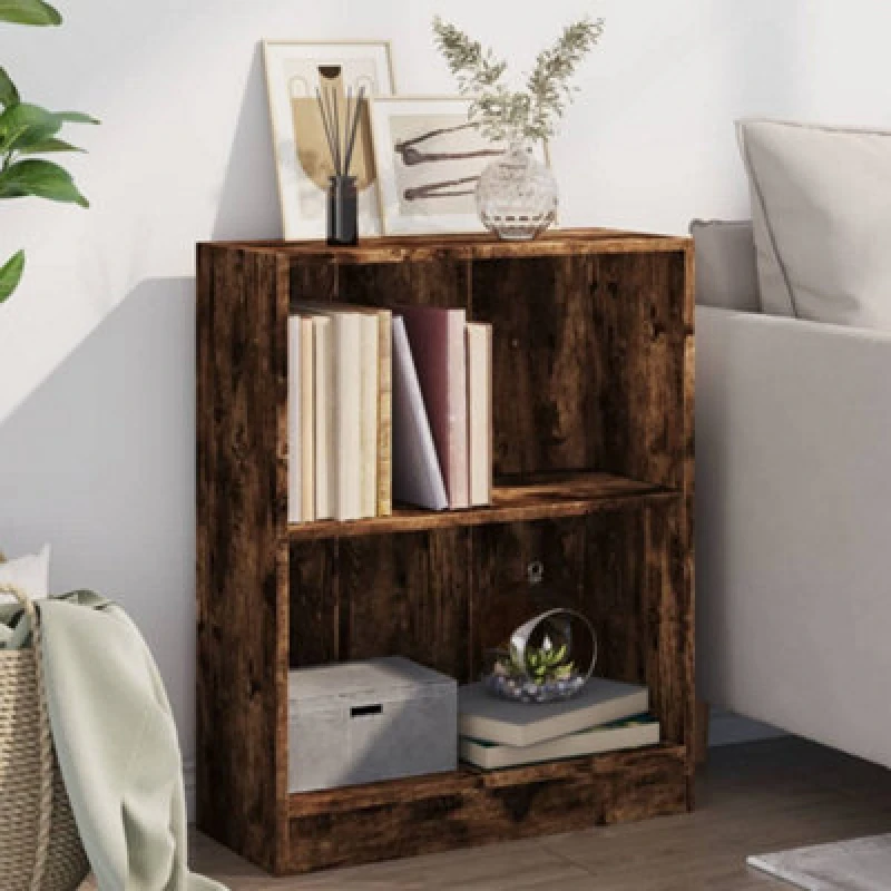 Image of VIDAXL Bookshelf Smoked Oak 60x24x76cm Engineered Wood vidaXL 8720286931493
