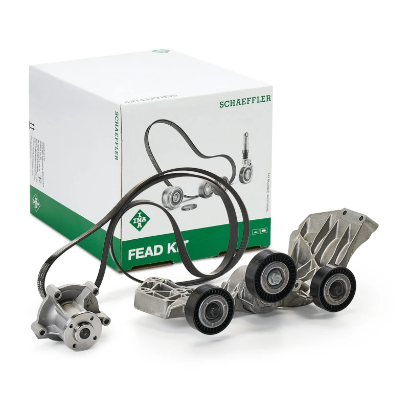 Image of Water Pump + V-Ribbed Belt Kit INA 529 0081 31