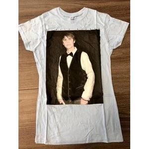 Image of Justin Bieber - Tux Womens Large T-Shirt - Blue
