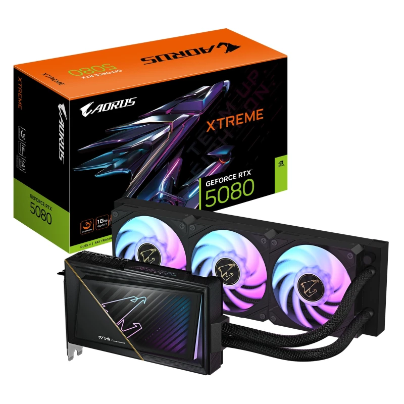 Image of Gigabyte GeForce RTX 5080 Aorus Xtreme Waterforce 16GB GDDR7 PCI-Express Grapics Card