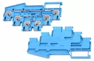 image of Phoenix Contact Blue PT 2.5-3L BU Multi Level Terminal Block, 26 12 AWG, 0.14 4mm, ATEX, 500 V