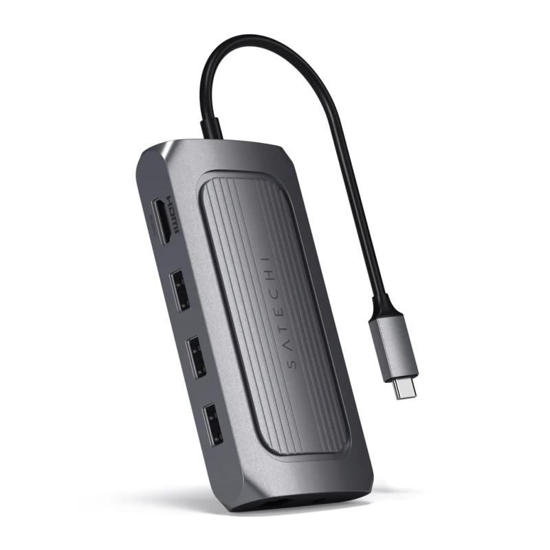 Image of Satechi ST-U4MA3M laptop dock/port replicator USB Type-C Grey