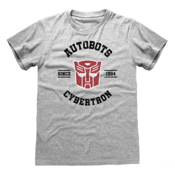 Image of Transformers - Autobot Cybertron Unisex Large T-Shirt - Grey
