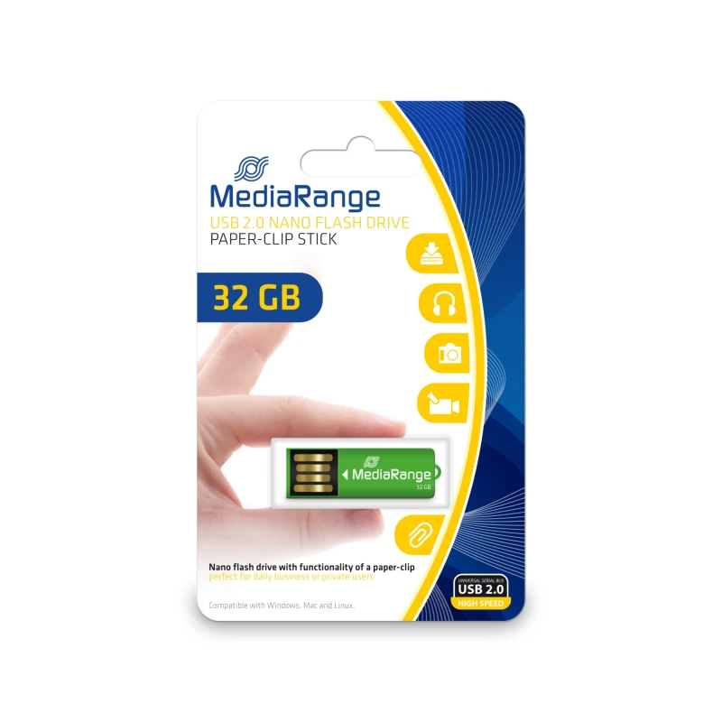 Image of MediaRange MR977 USB flash drive 32GB USB Type-A 2.0 Green
