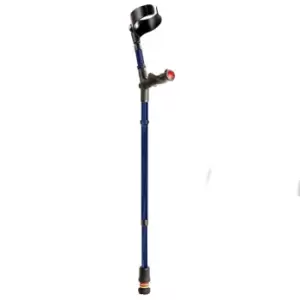 Image of Closed Cuff Comfort Grip Double Adjustable Crutch - Blue (Single Left)