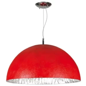 image of Moon Face 3 Light Dome Pendant Ceiling Lights Red