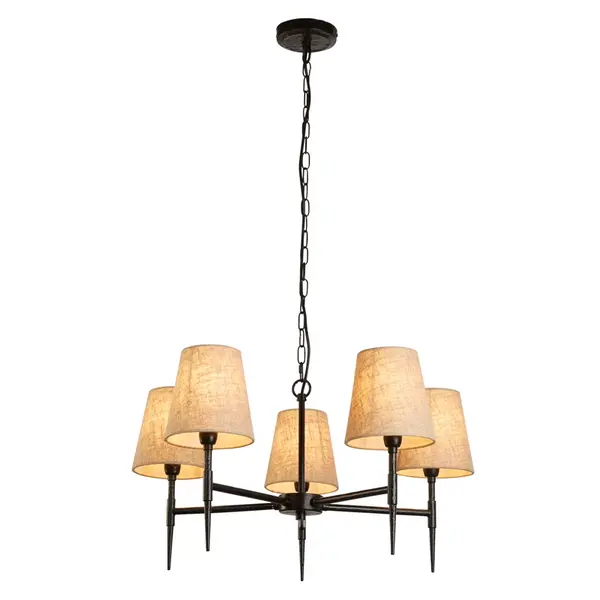 Image of Searchlight Gothic 5 Light Chandelier - Black