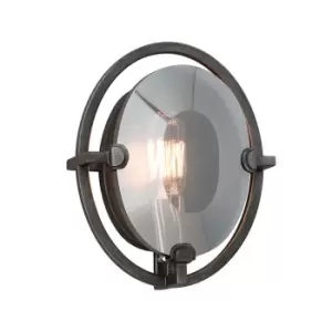 Image of Prism 1 Light Wall Sconce Graphite, Crystal