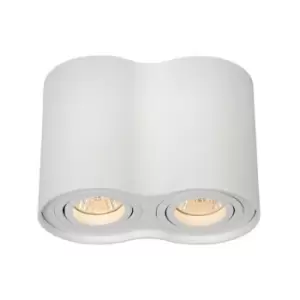 Image of Lucide TUBE - Surface Mounted Ceiling Spotlight - 2xGU10 - White