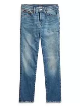 Image of Ralph Lauren Boys Denim Collection Straight Leg Jeans - Blue Size Age: 14 Years