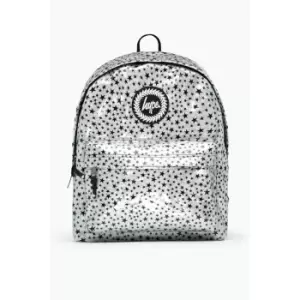 image of Hype Star Glitter Backpack (One Size) (Silver/Black)