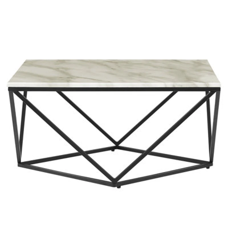 Image of Beliani Coffee Table Malibu White Marble