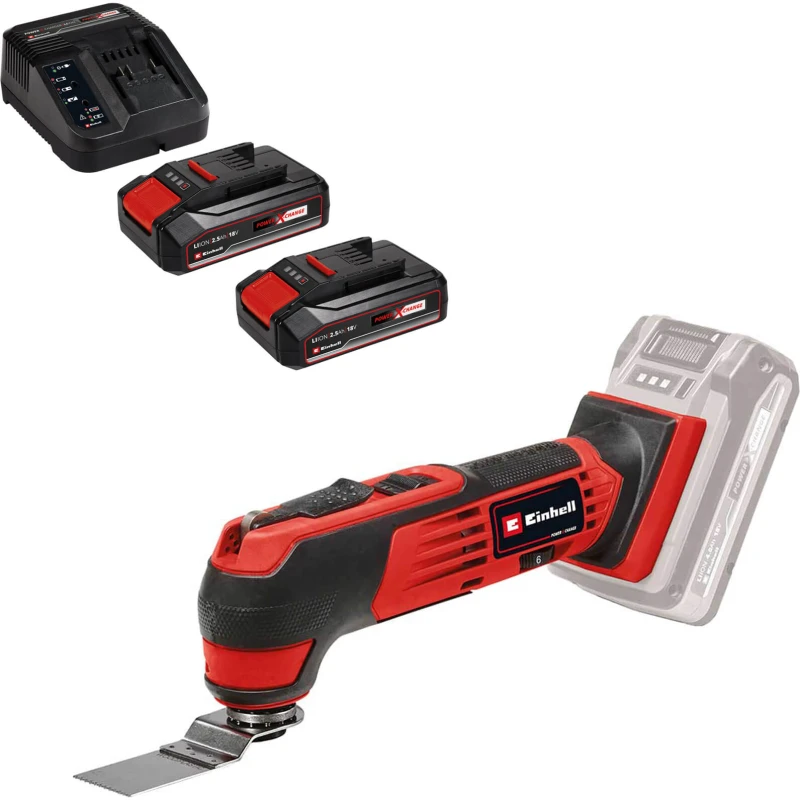 Image of Einhell TE-MG 18/1 Li 18v Cordless OIS Oscillating Multi Tool TE-MG 18/1 Li Batteries: 2 x 2.5ah Li-ion