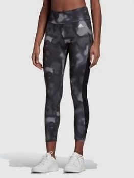 Image of Adidas Designed 2 Move Printed 7/8 Leggings - Black