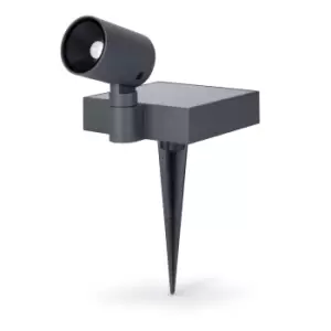 image of JCC 2W Directional Solar Spotlight IP65 Warm White (3000K) Anthracite - JC17068