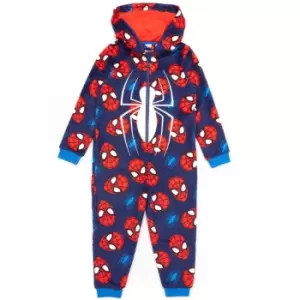 Image of Spider-Man Childrens/Kids All-in-One Nightwear (3-4 Years) (Blue/Red/White)