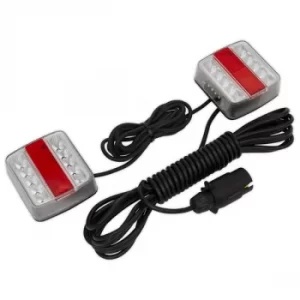 Image of Sealey TB18LEDMAG Rear Lighting Set Magnetic LED 12V