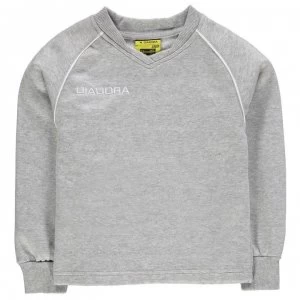 image of Diadora Madrid Sweater Junior Boys - Grey Melange