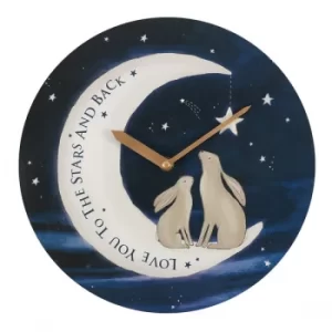 image of 28cm Love You To The Moon & Back MDF Round Clock