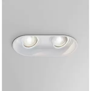 image of Astro Minima - Recessed Twin Downlight Matt White, GU10