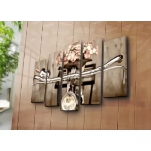 Image of 5PAT-16 Multicolor Decorative Canvas Painting (5 Pieces)