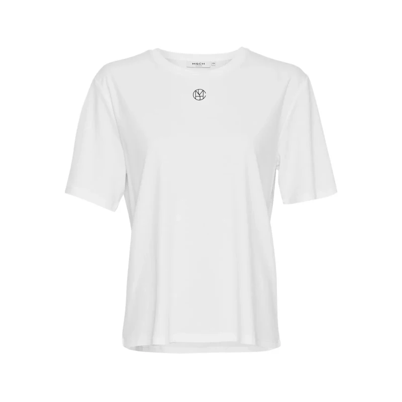 Image of moss copenhagen Womens T-Shirt Moss Copenhagen Melea Icon Blanc Female 38/40