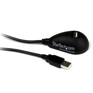 Image of StarTech 5ft Desktop USB Extension Cable A Male to A Female