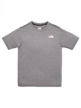 image of The North Face Boys Short Sleeved Reaxion 2.0 T-Shirt - Grey Heather