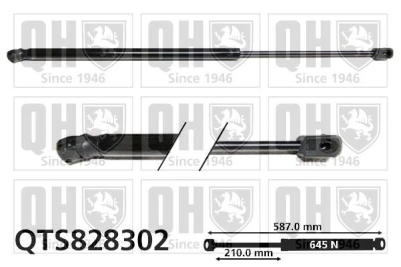 Image of QUINTON HAZELL Tailgate strut QUINTON HAZELL QTS828302