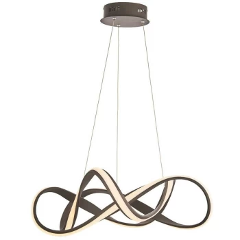 Image of Endon Directory Lighting - Endon Synergy - LED Ceiling Pendant Textured Coffee & White Silicone