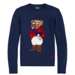 image of POLO RALPH LAUREN Polo Ralph Lauren Bear Sweater Womens - Blue