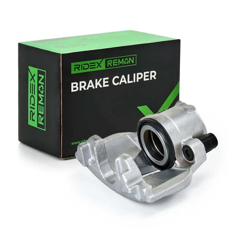 Image of RIDEX REMAN 78B0913R Brake caliper Front Axle Right, without holder, with holding frame Grey Cast Iron Brake Caliper (78)