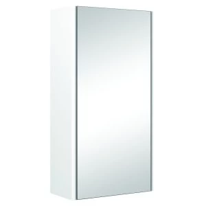 image of Wickes Semi-Frameless Single Mirror Bathroom Cabinet - White 310mm