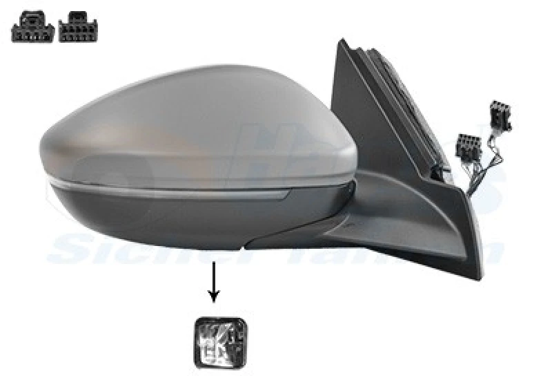 Image of VAN WEZEL Wing mirror VAN WEZEL 4043818