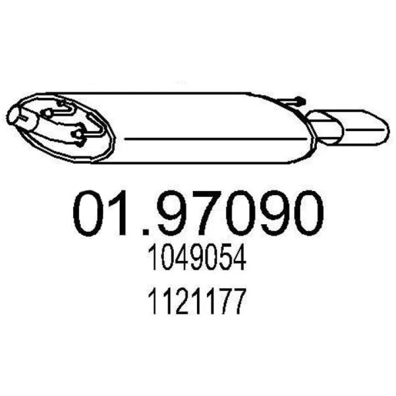 Image of MTS 01.97090 Rear silencer End Silencer (3437)
