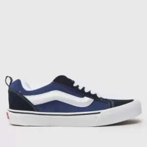 Image of Vans Knu Skool Trainers In Navy & White