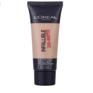 Image of LOreal Paris 24H-Matte Waterproof Foundation 20 Sand 35ml Nude