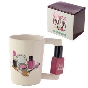 image of Nail Varnish Ceramic Shaped Handle Mug