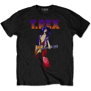 Image of T-Rex - Rockin' Unisex Large T-Shirt - Black