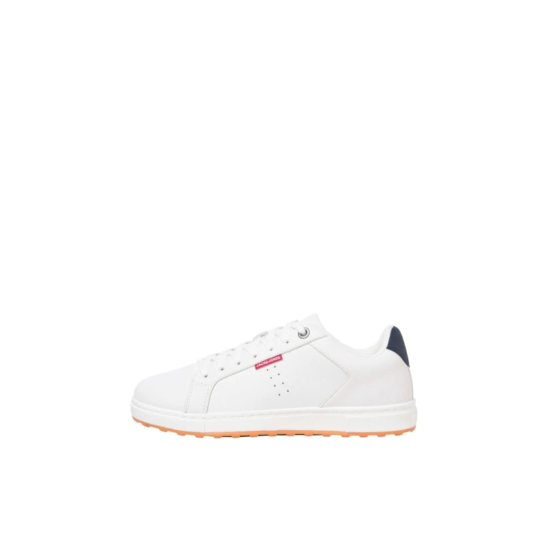 Image of Jack and Jones Mens Pu Sneaker Polyurethane Court Trainers Bright White male 6.5