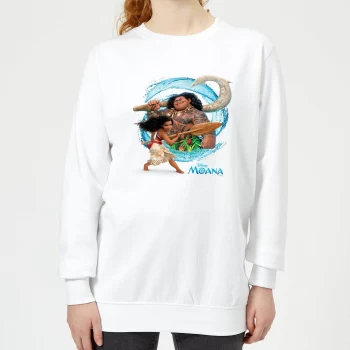 Image of Moana Wave Womens Sweatshirt - White - L