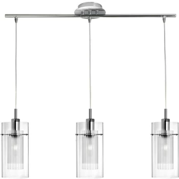 image of Searchlight Lighting - Searchlight Duo 1 - 3 Light Cluster Pendant Chrome, Glass, E14