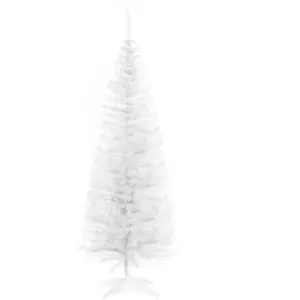 image of HOMCOM 5FT Pencil Slim Artificial Christmas Tree with Study Stand Tips White - White