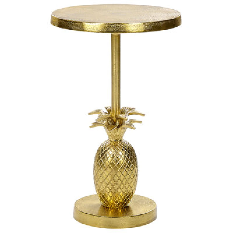 Image of Beliani Side Table Pannouvre Metal Gold