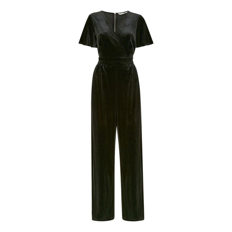Image of Yumi Yumi Black Jumpsuit With Angel Sleeves Black 8
