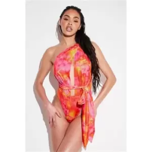 Image of I Saw It First Pink Wear Me Any Way Print Swimsuit - Pink