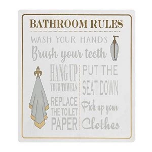 Image of HESTIA? Bathroom Rules Wall Plaque