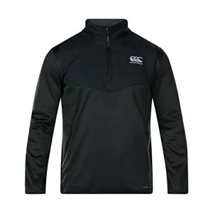 Image of Canterbury Mens Thermoreg Spacer Fleece 1/4 Zip Running Top, Black, X-Small